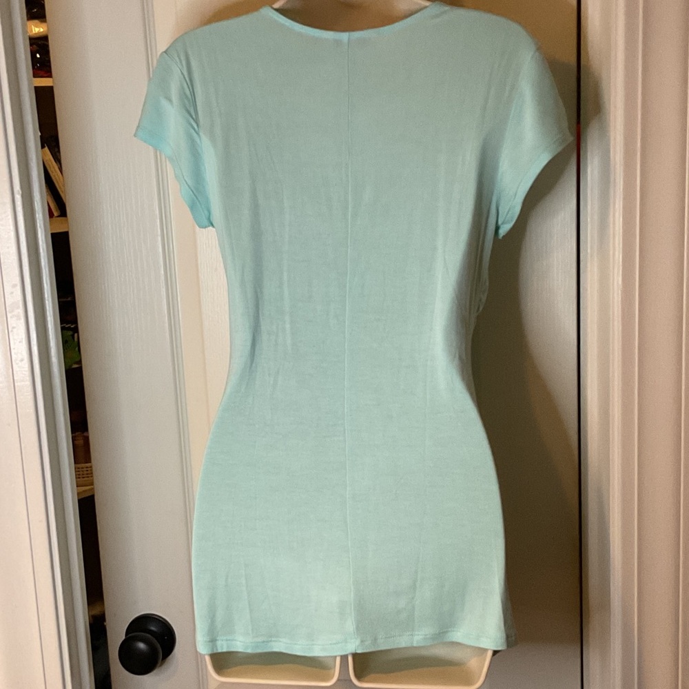 Candie's Light Blue Ruched Blouse - Picture 2 of 3